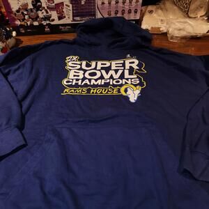 NEW no tags LA Rams Fanatics Super Bowl Champions Hoodie size 3XL, missing pull